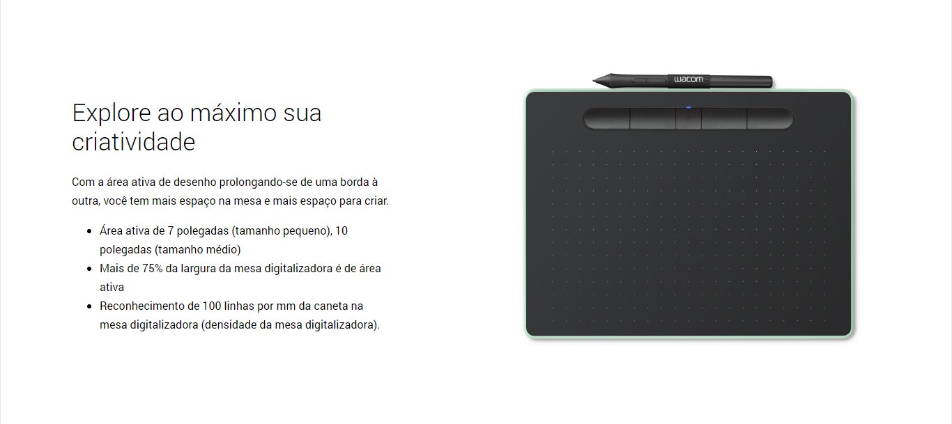 Mesa Digitalizadora Wacom Intuos Pequena Bluetooth Verde Pistache - CTL-4100WLE0